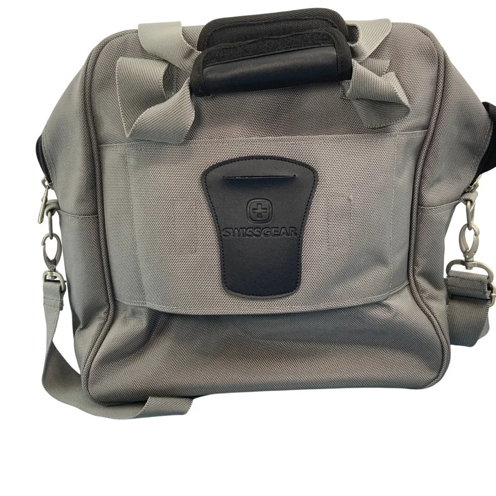 SwissGear Wenger Gray Ballistic Nylon Travel Tote Messenger Bag Trolley Sleeve